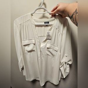 Torrid White Harper Blouse New with tags
